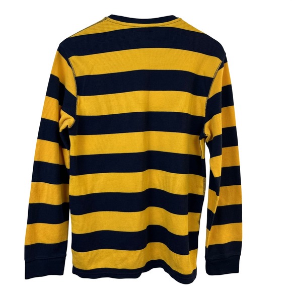 Polo Ralph Lauren Waffle Knit Striped Long Sleeve T-Shirt Mens L - Picture 3 of 7